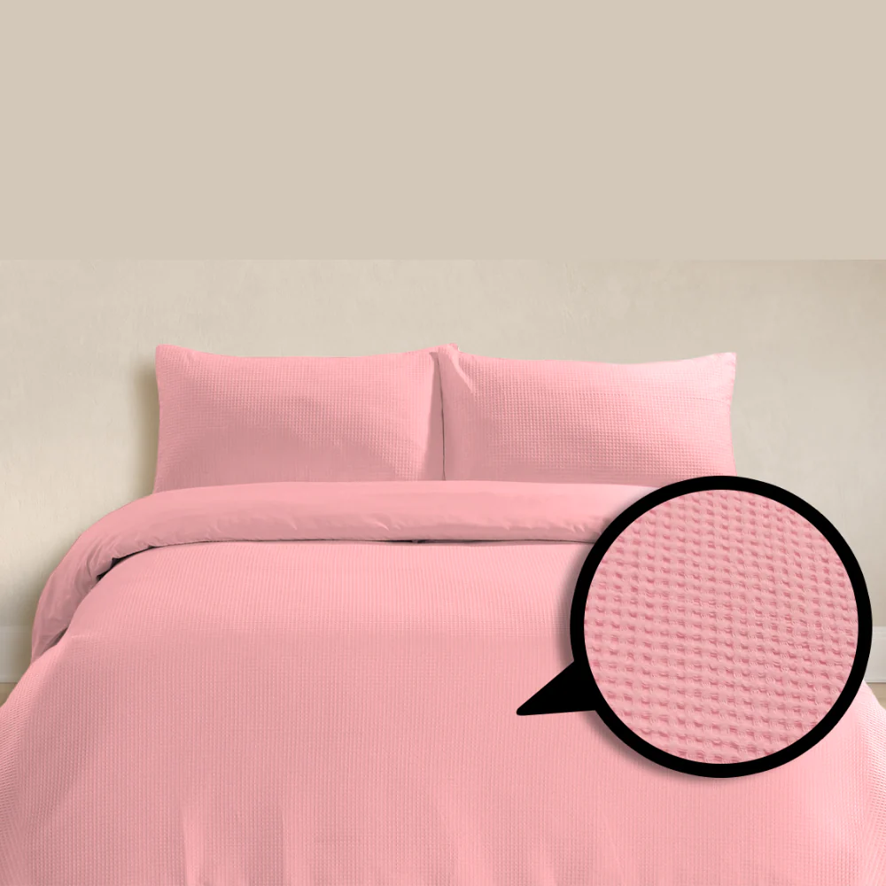 Alaria Waffle Quilt Cover Set, King Bed - Image 4