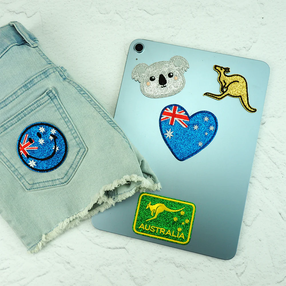 Arbee Crafty Patch, Australia Sport Glitter- 1pc - Image 3