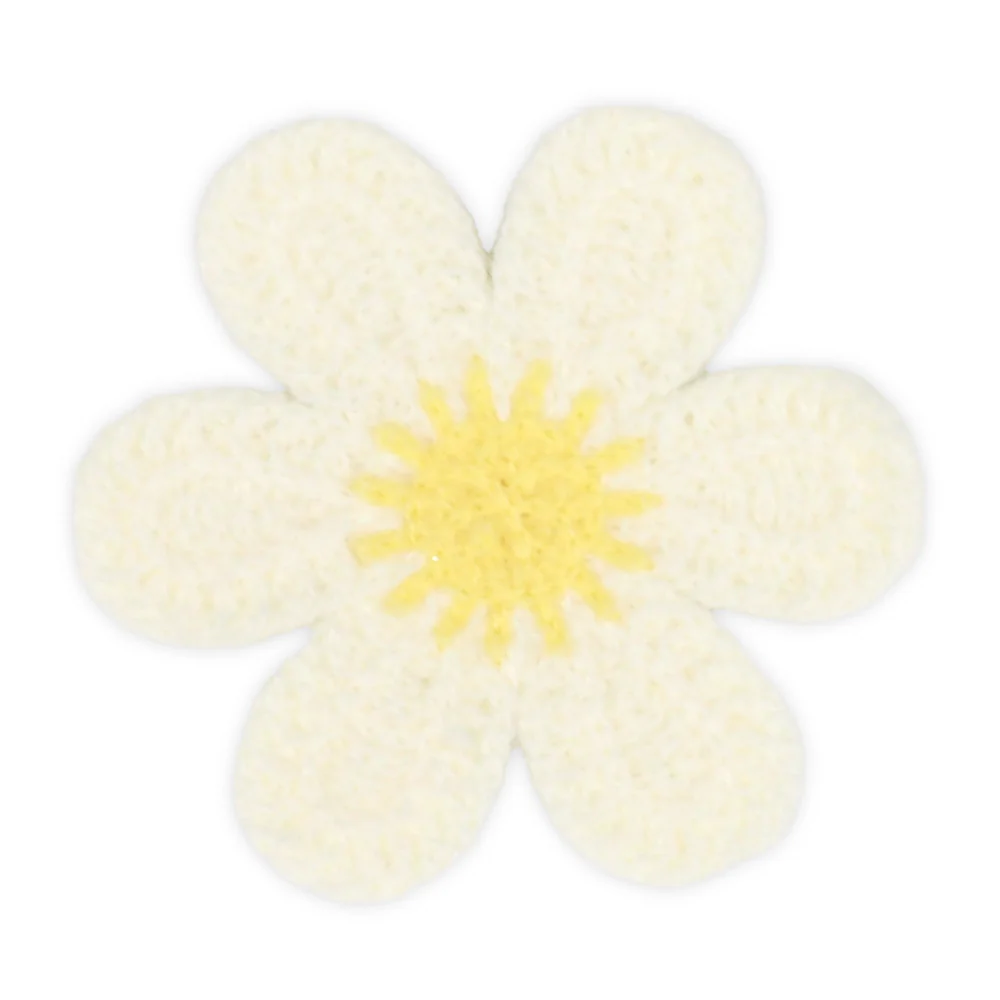 Arbee Crafty Patch, Crochet Flower Cream- 1pc - Image 2