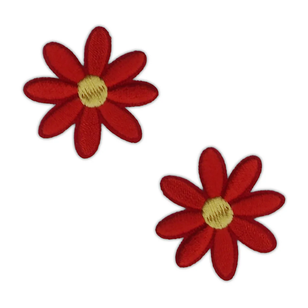 Arbee Crafty Patch, Red Daisies- 2pcs - Image 2