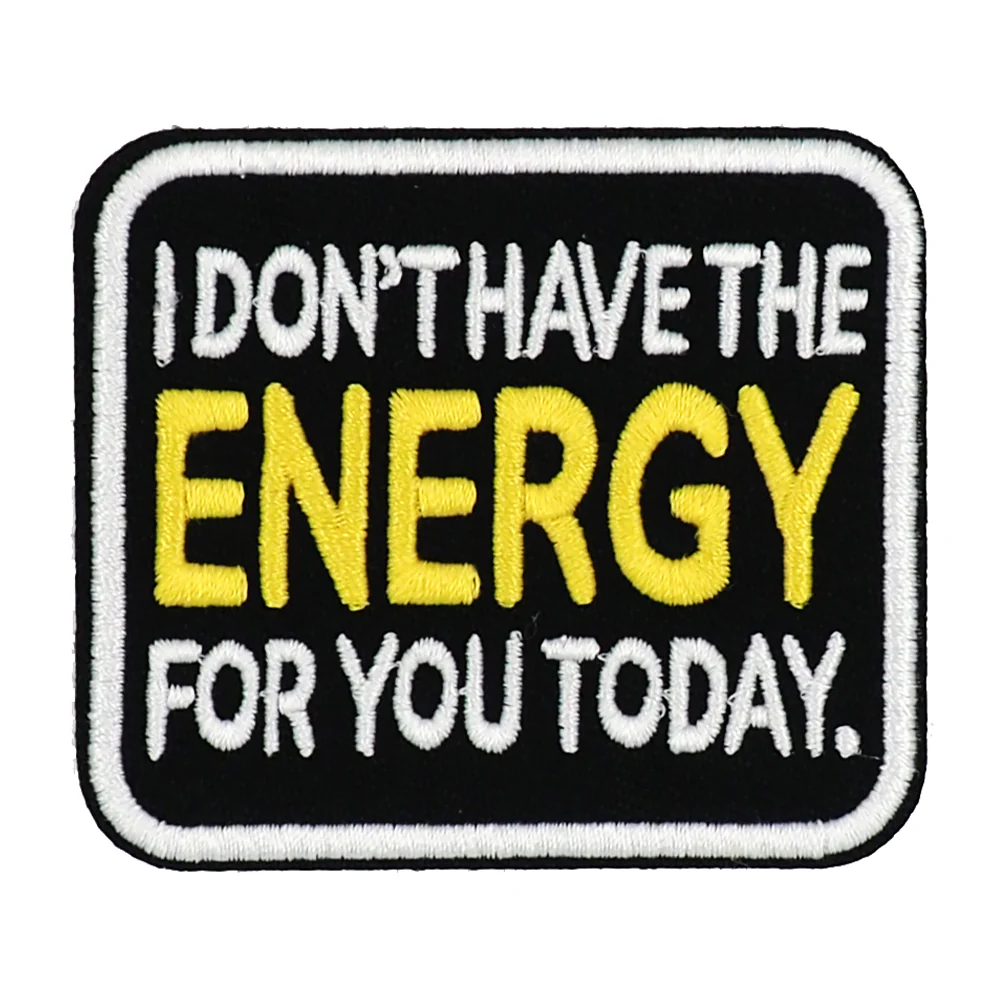Arbee Crafty Patch, No Energy for You Today- 1pc - Image 2