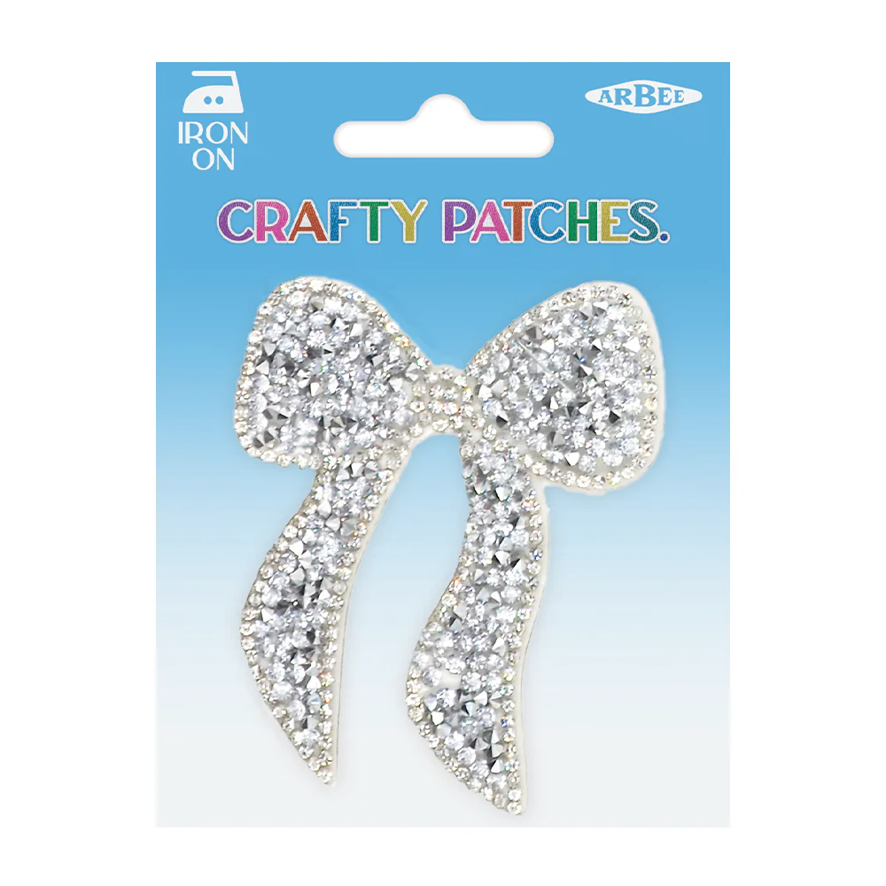 Arbee Crafty Patch, Rhinestone Bow- 1pc - Image 2