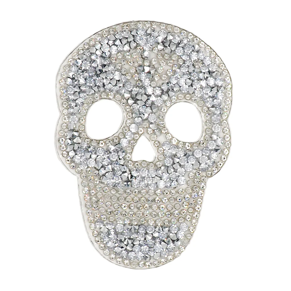 Arbee Crafty Patch, Rhinestone Skull- 1pc - Image 2