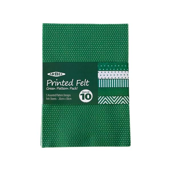 Arbee Printed Felt Sheets, Patterns- 12pk - Image 2