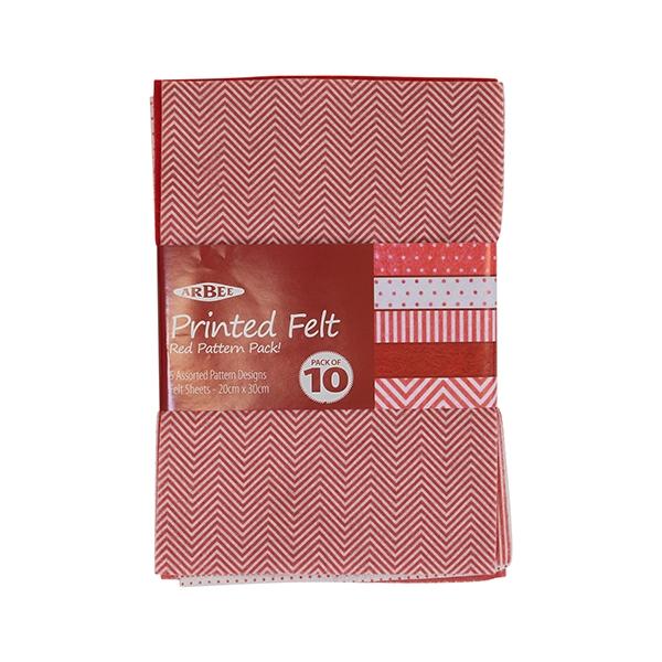 Arbee Printed Felt Sheets, Patterns- 12pk - Image 3