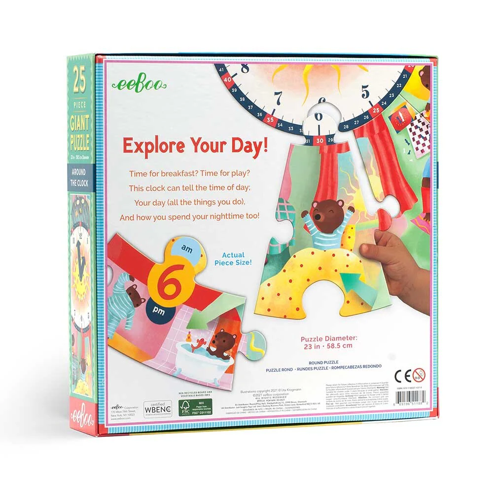 25-Piece Jigsaw Puzzle, Around The Clock Giant Round - Image 3
