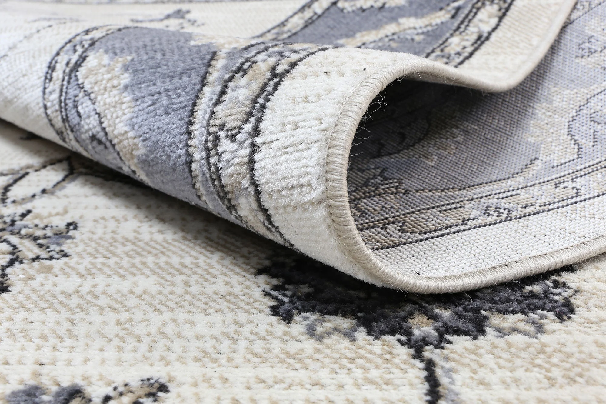 Arya Ziegler Cream Grey Rug - Image 8