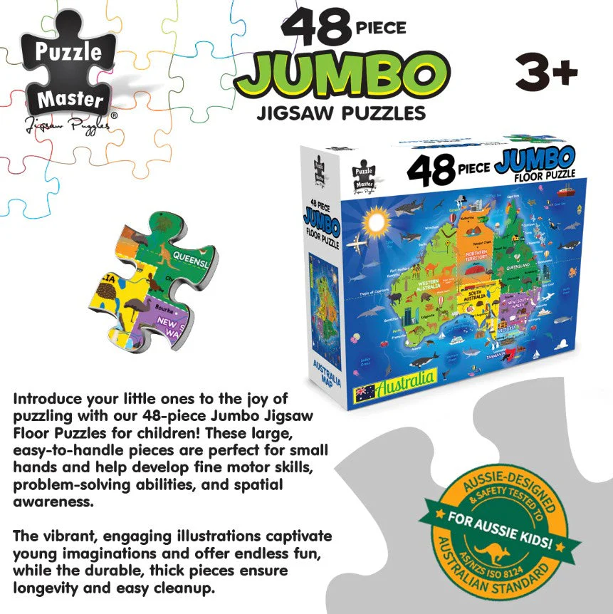 48-Piece Jumbo Floor Jigsaw Puzzle, Aussie Map - Image 4