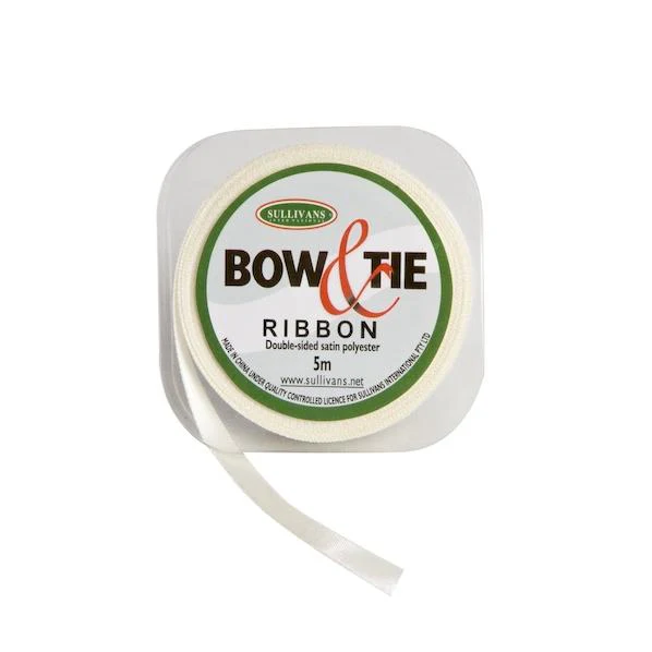 Satin Ribbon, White- 6mm x 5m - Image 2