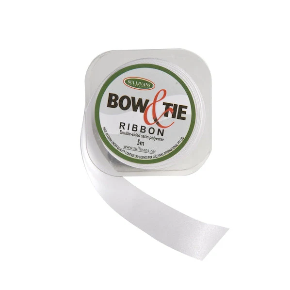Satin Ribbon, White- 12mm x 5m - Image 17