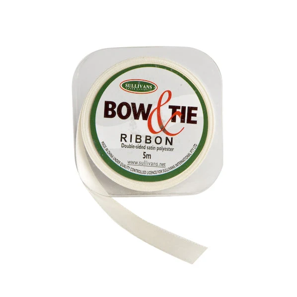 Satin Ribbon, White- 12mm x 5m - Image 9