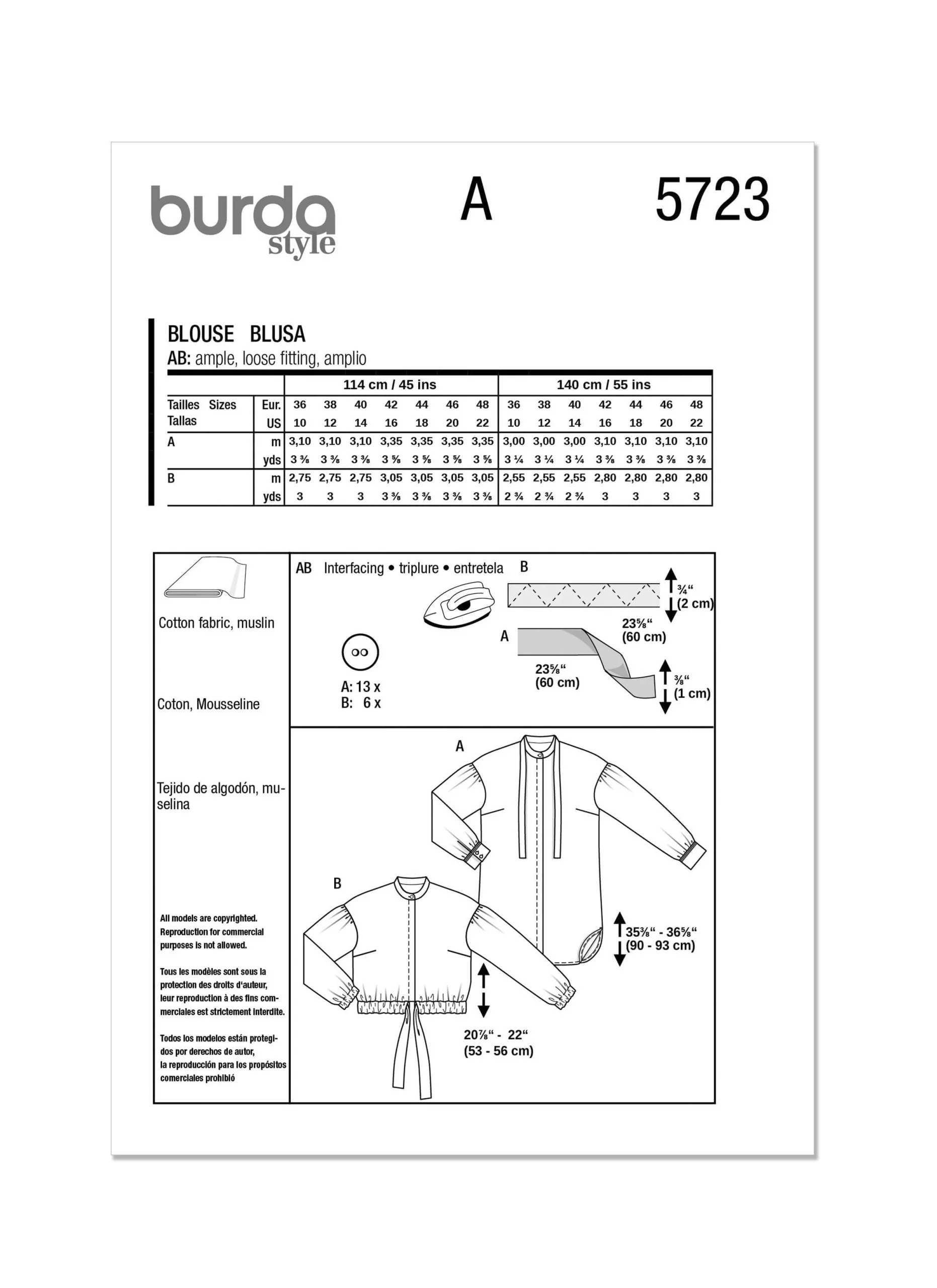 Burda Pattern 5723 Misses' Top Vest - Image 7
