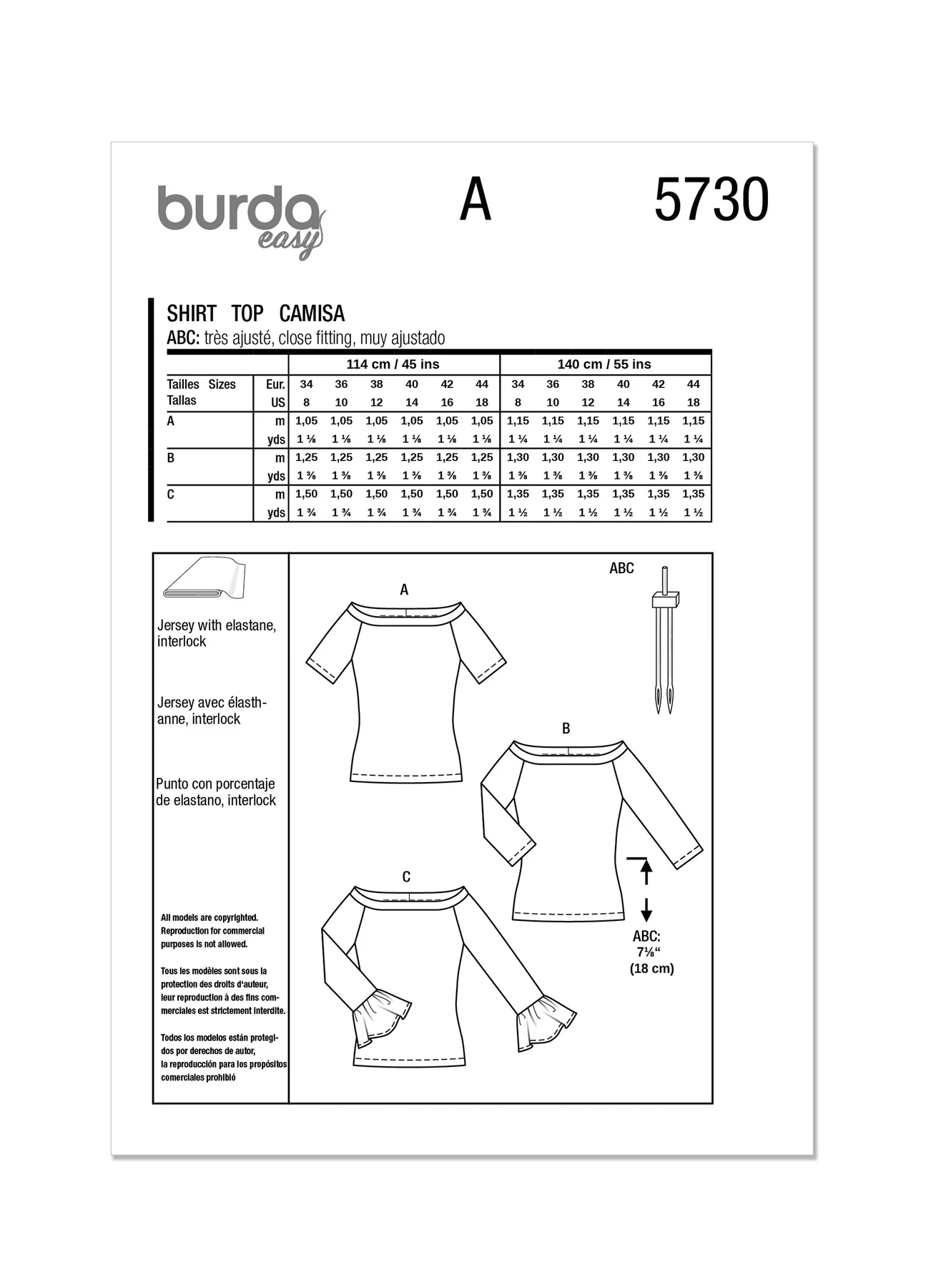 Burda Pattern 5730  Misses' Top Vest - Image 12