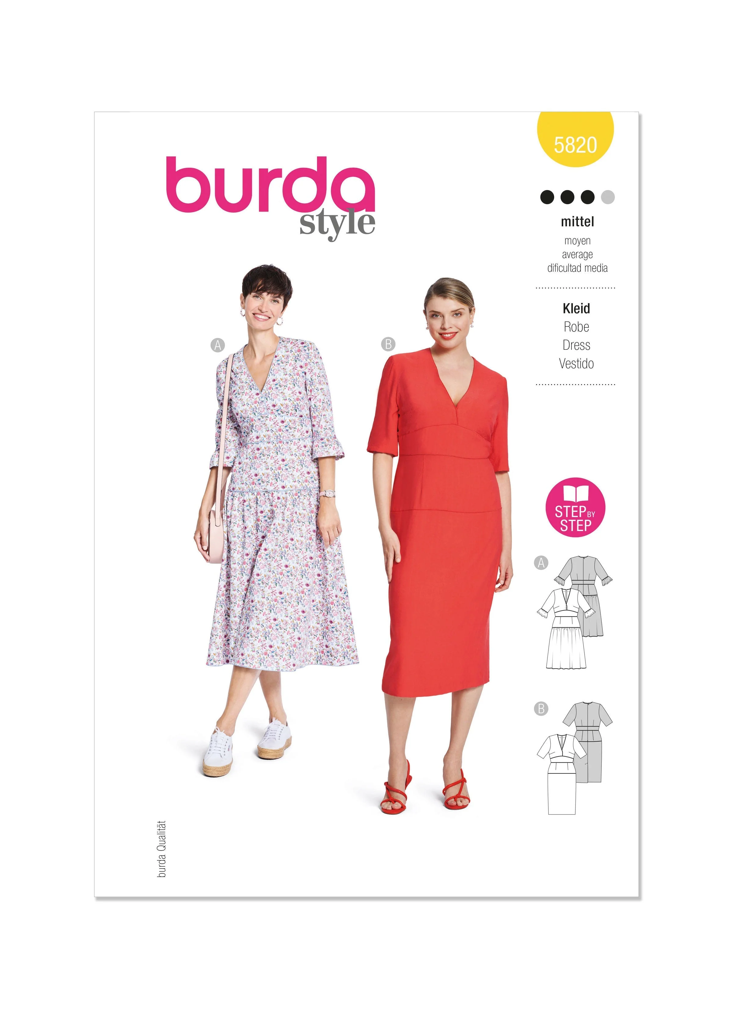 Burda Pattern 5820 Misses' Dress