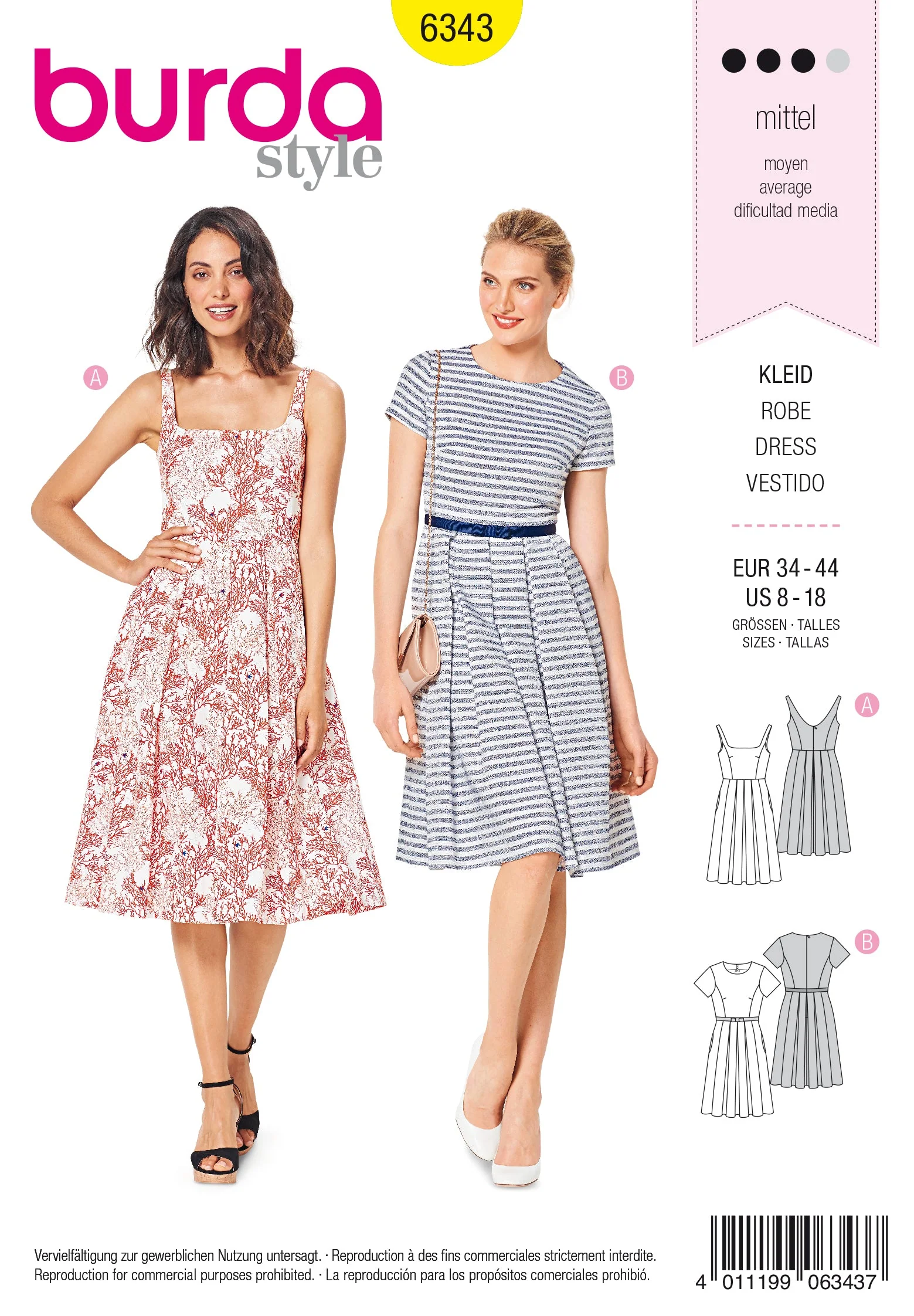 Burda Pattern 6343 Misses' pinafore dress