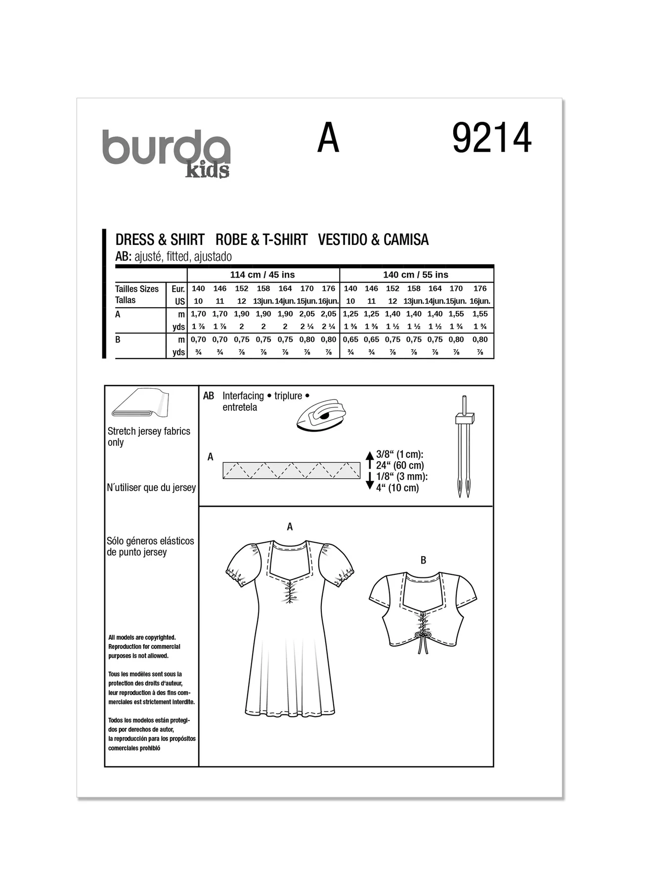 Burda Pattern 9214 Child's Dress & Shirt - Image 10