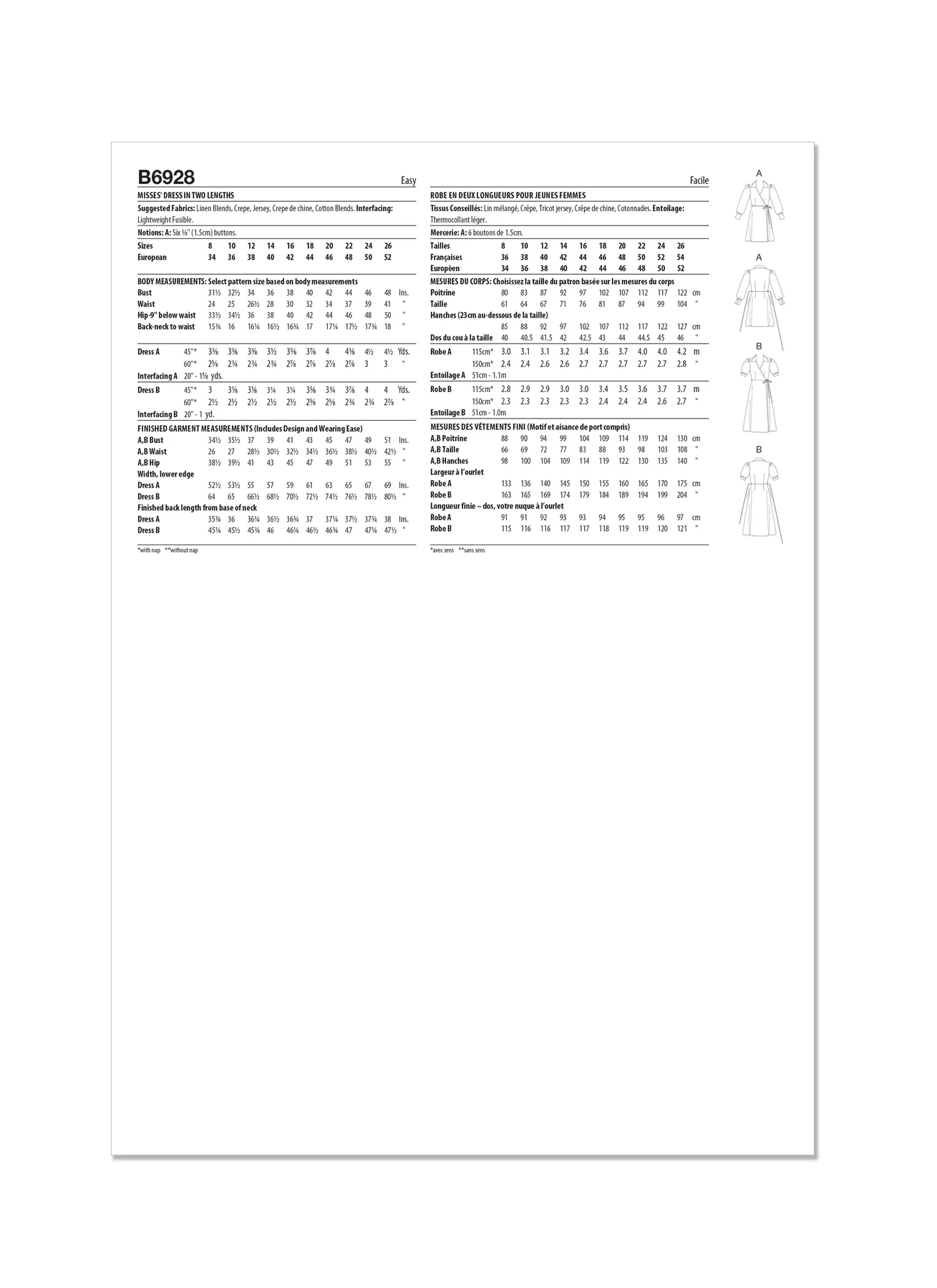 Butterick Pattern B6928 Misses' Dress in Two Lengths - Image 5