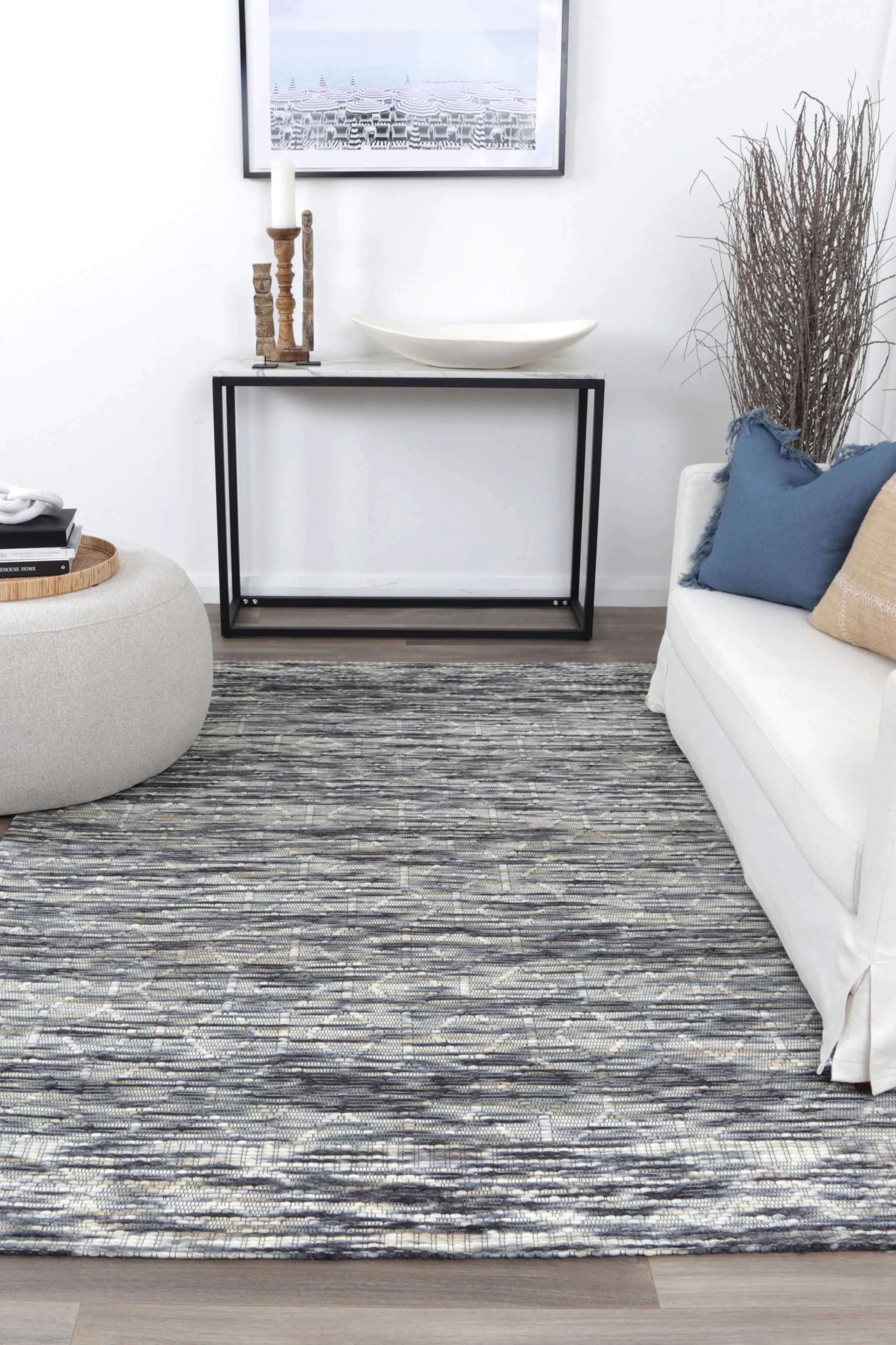 Copacabana Lattice Stone Wool Rug - Image 4