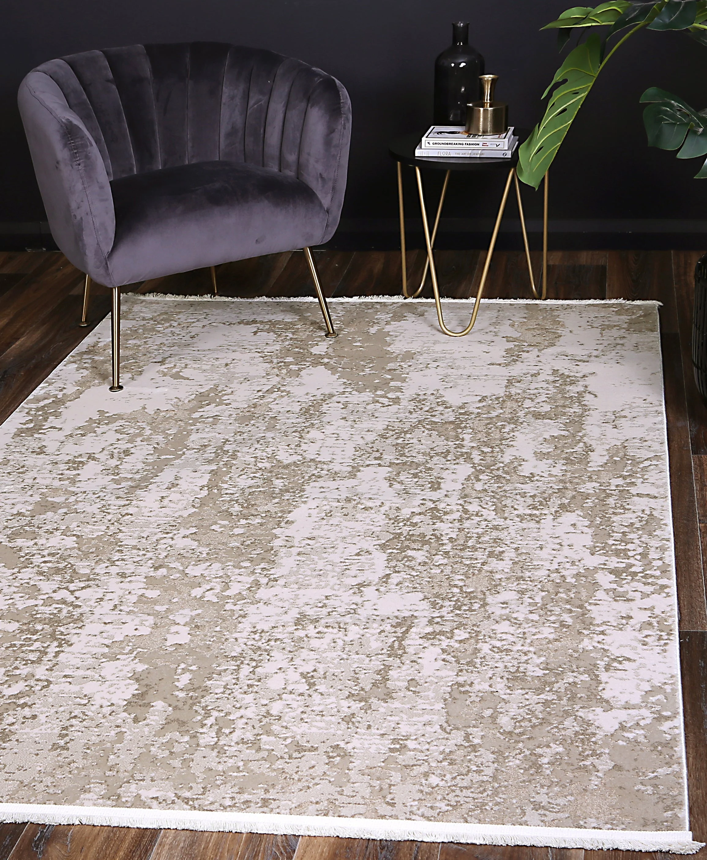 Bohemian Paradise One Modern Beige Rug - Image 2