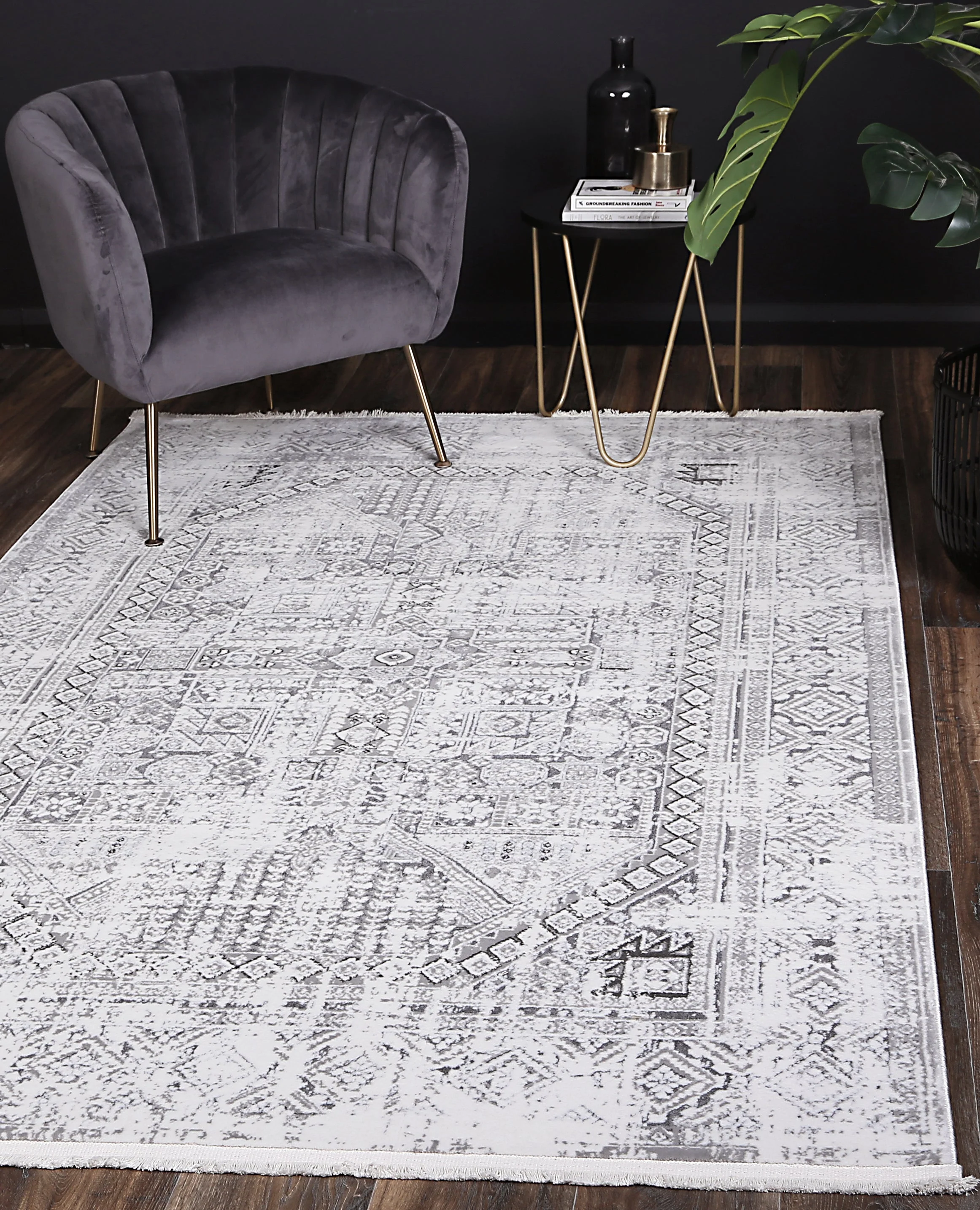 Bohemian Paradise Panel Grey Rug - Image 2
