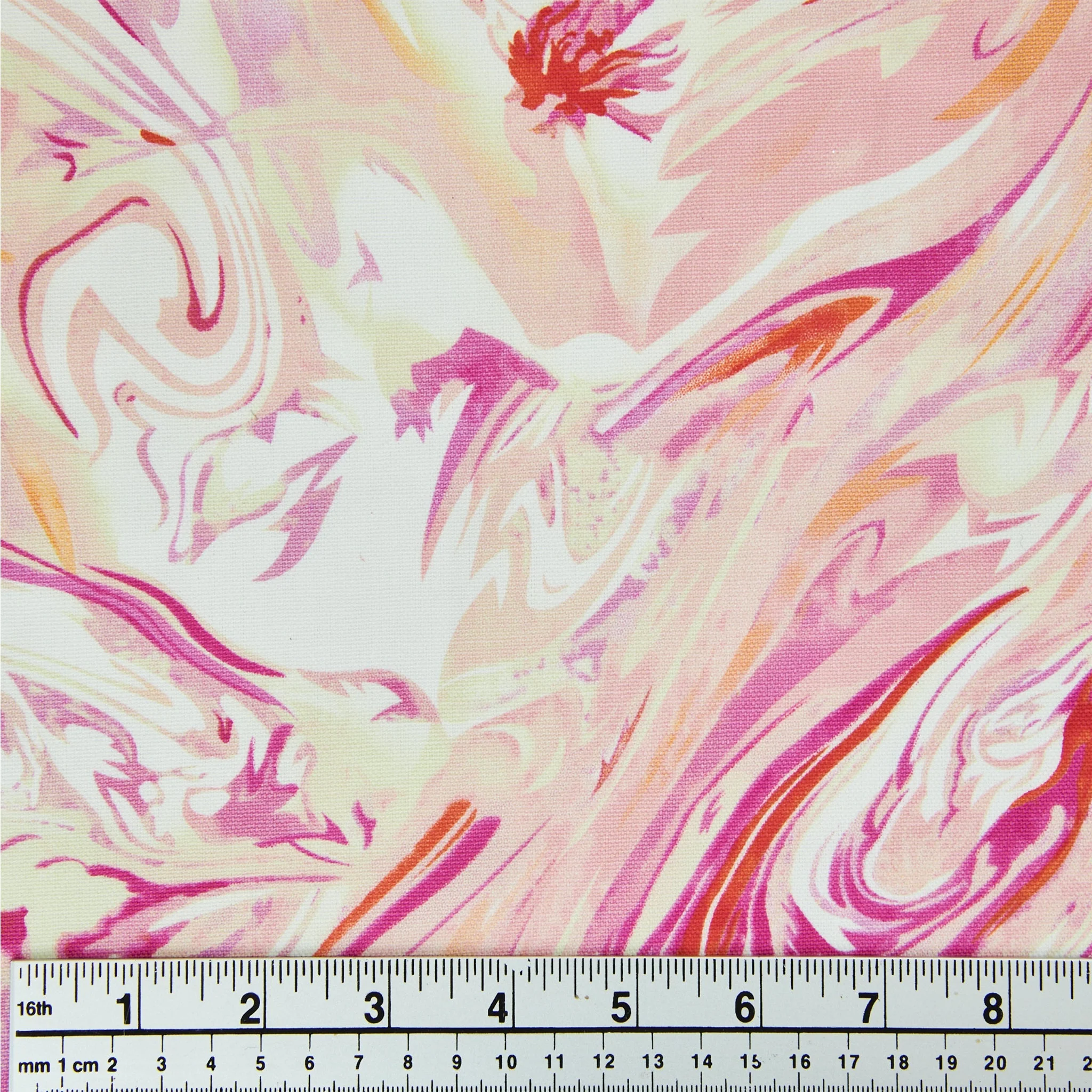 Cotton Duck Fabric, Pink Marble- Width 140cm