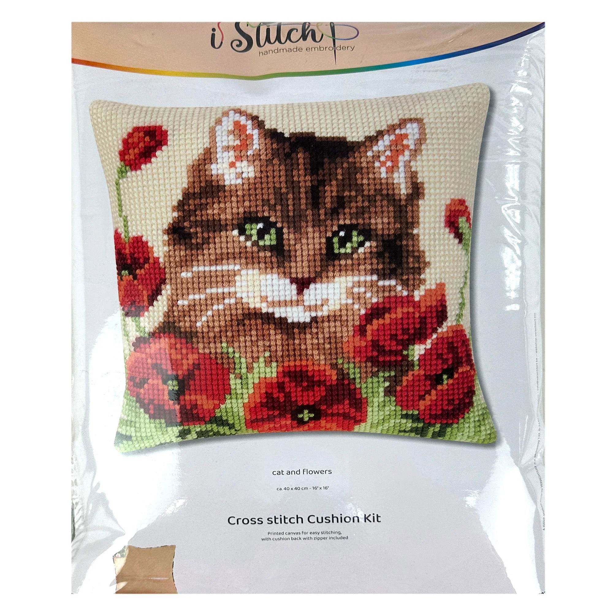 Cross Stitch Cushion Kit, 40x40cm - Image 2
