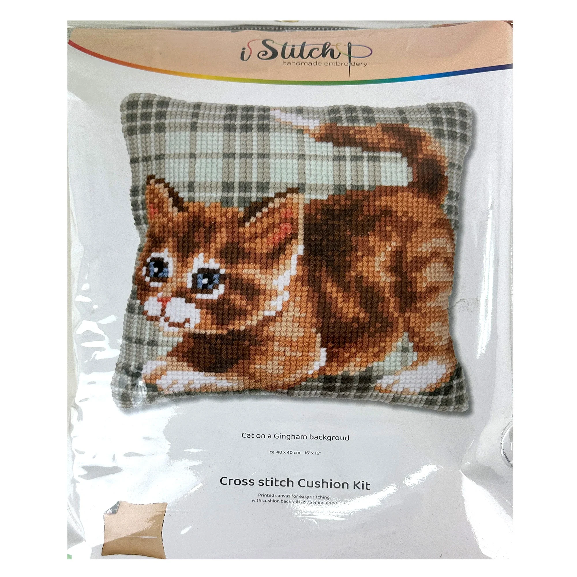 Cross Stitch Cushion Kit, 40x40cm - Image 3