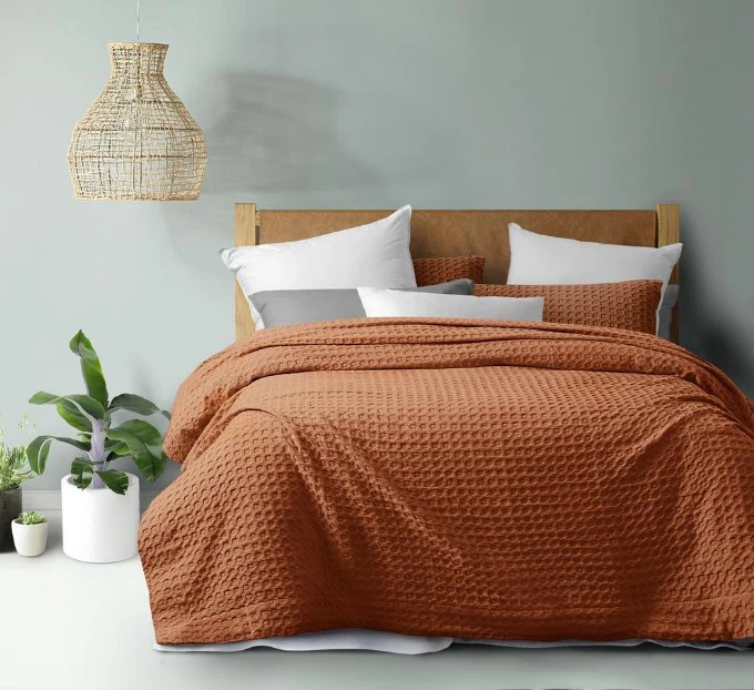 Dreamaker Cotton Waffle Quilt Cover Set - Image 4