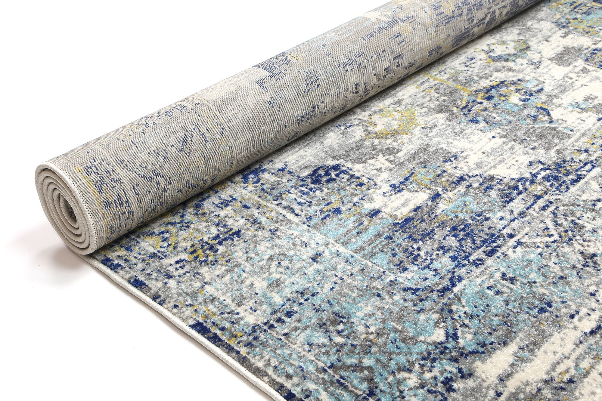 Exquisite Faded Blue and Yellow Rug - Image 6