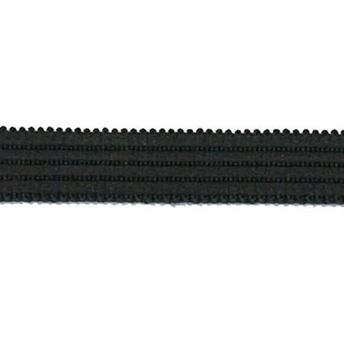 Sullivans Elastic Non Roll, Black- 6mm