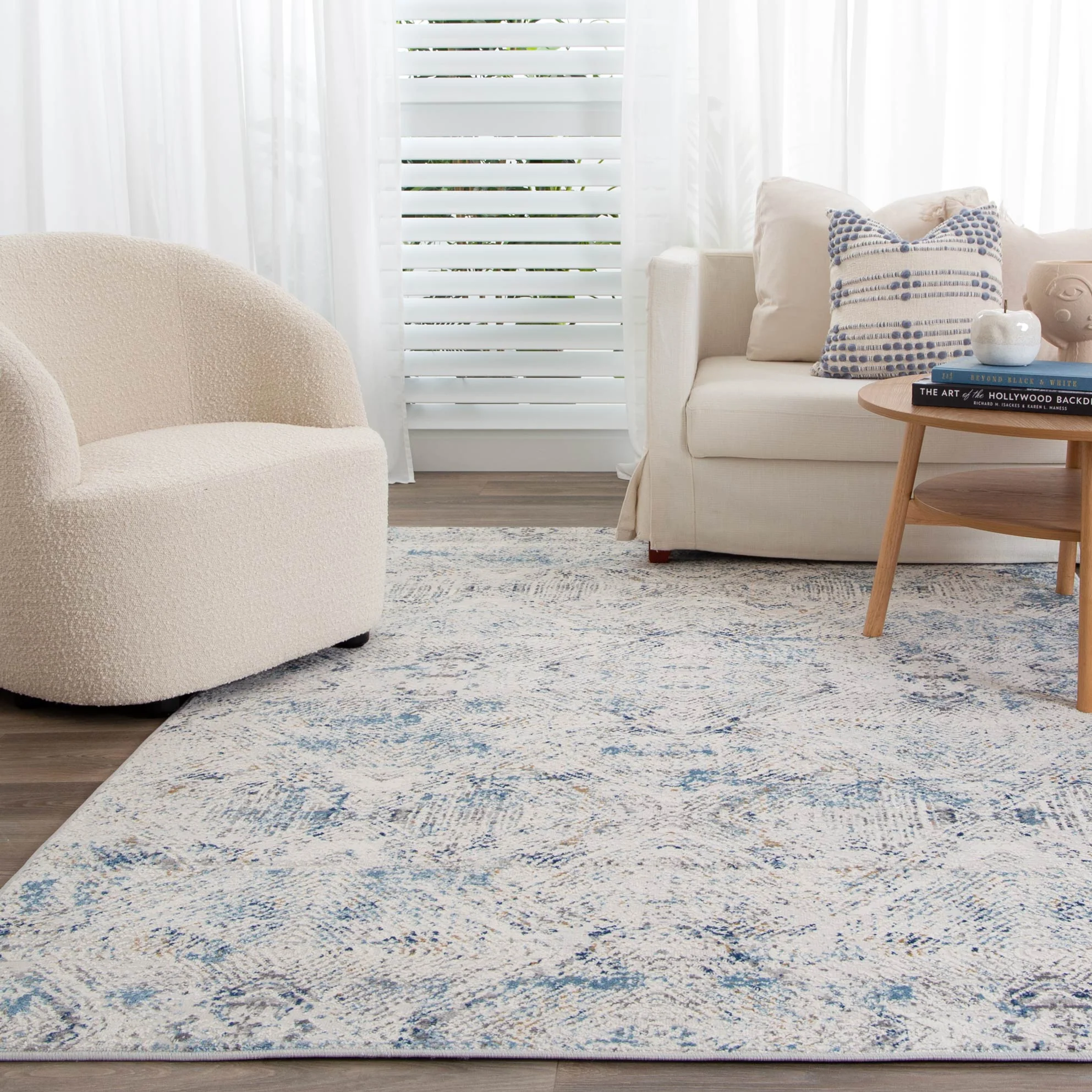 Expressions Navy Blue Ikat Rug - Image 5