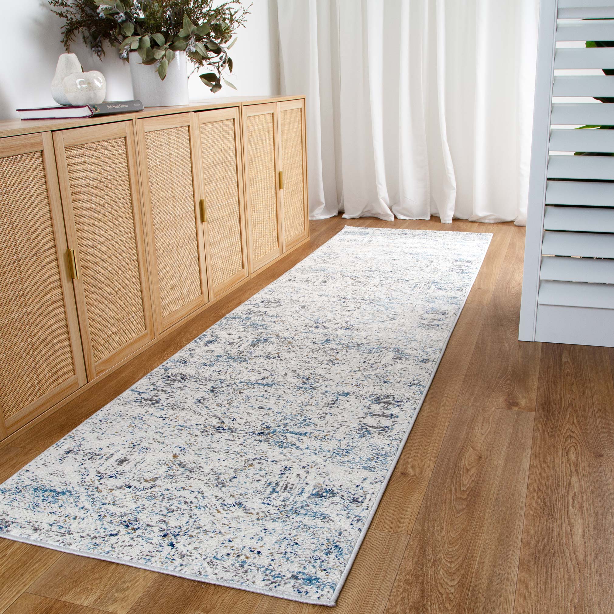 Expressions Navy Blue Ikat Rug - Image 7