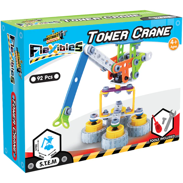 Construct It Flexibles, Tower Crane- 92pc - Image 2
