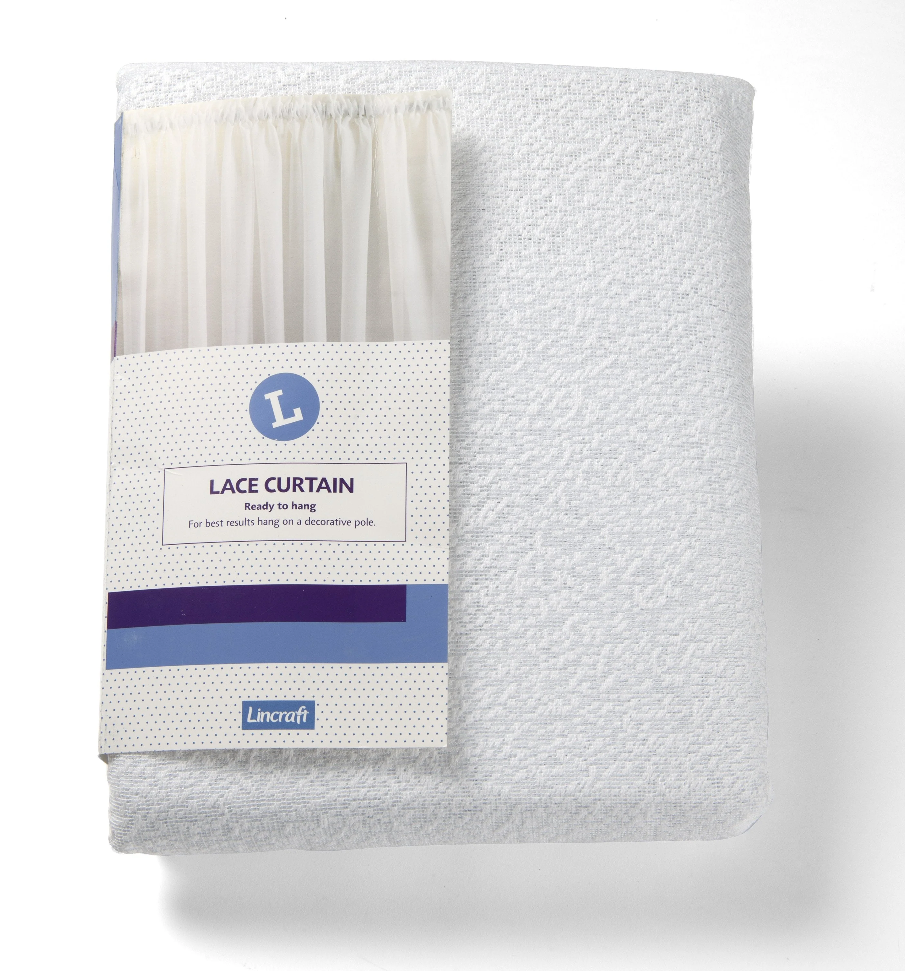 Boucle Lace Curtain Pack, White- 4m x 213cm - Image 2