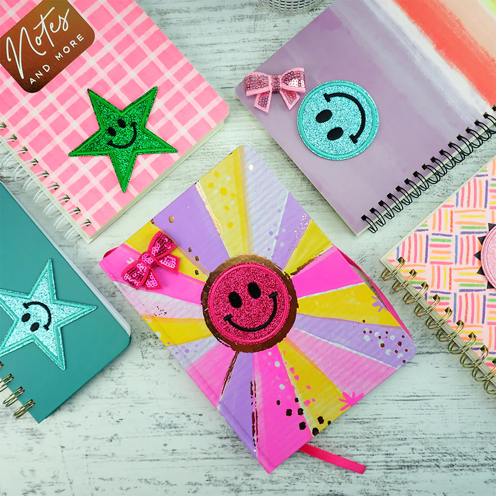 Arbee Crafty Patch, Smiley Star Glitter Emerald- 85 mm 1pc - Image 2