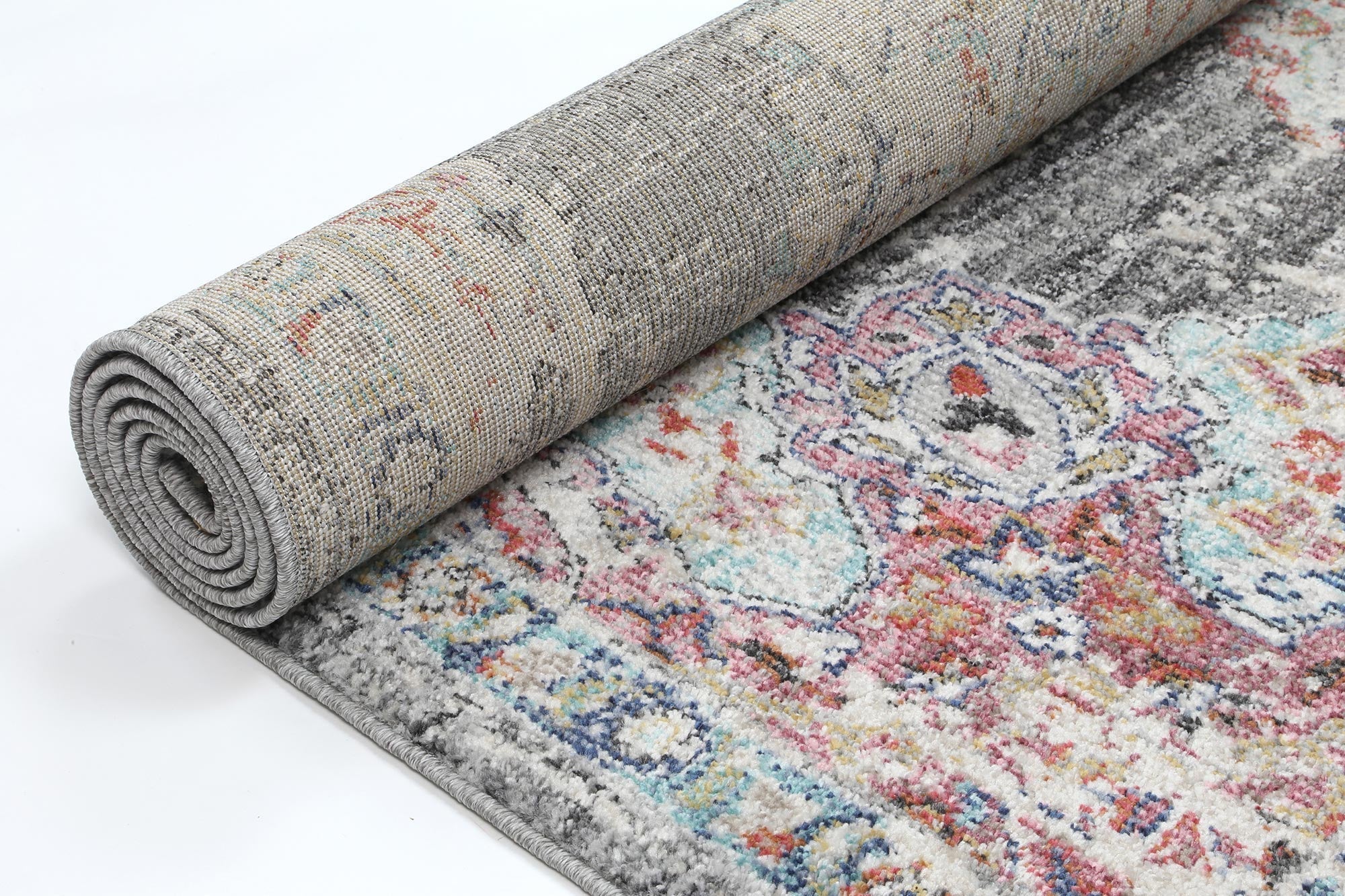 Salsa Hollow Medalion Transitional Grey Rug - Image 3