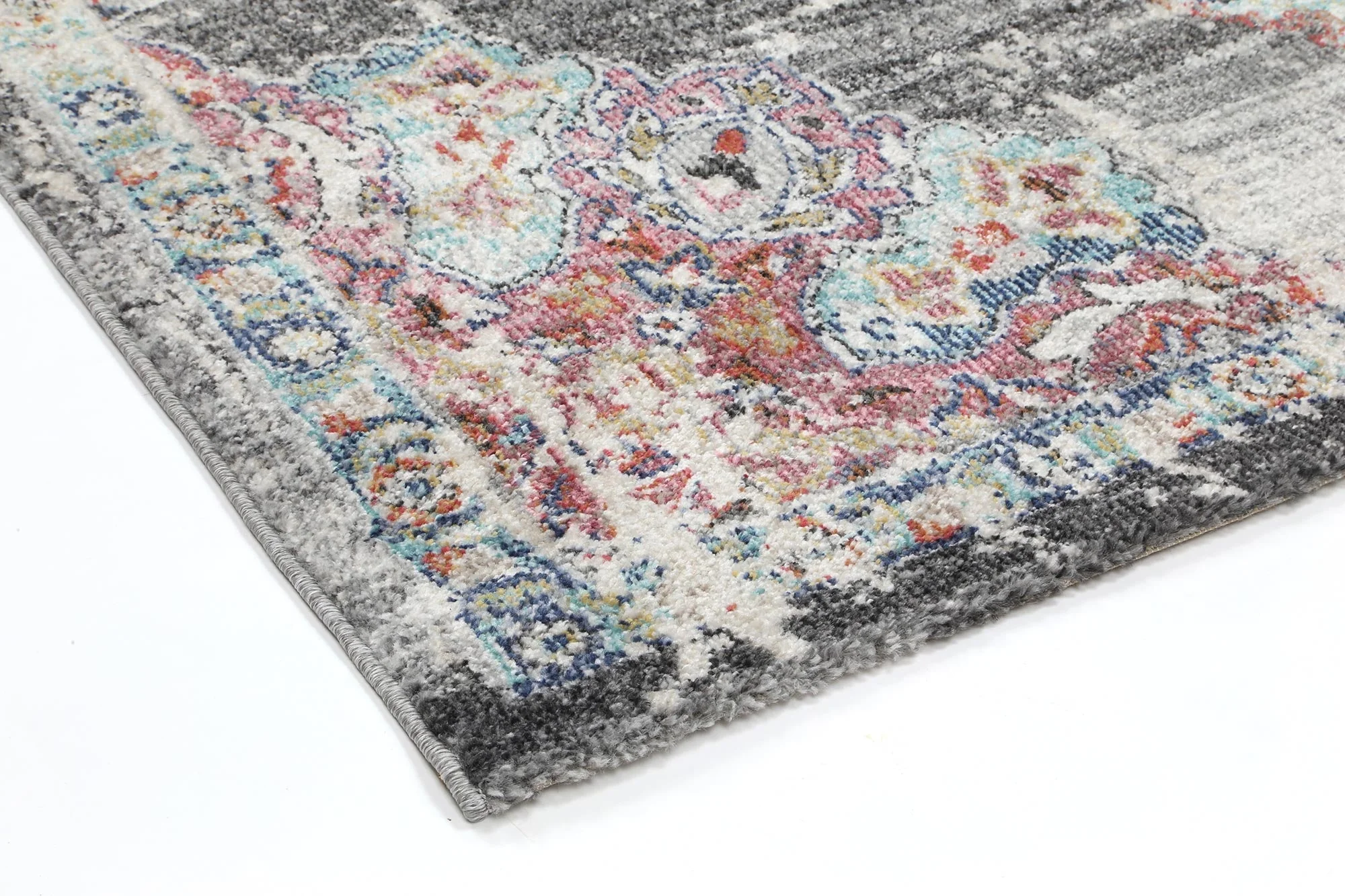 Salsa Hollow Medalion Transitional Grey Rug - Image 5