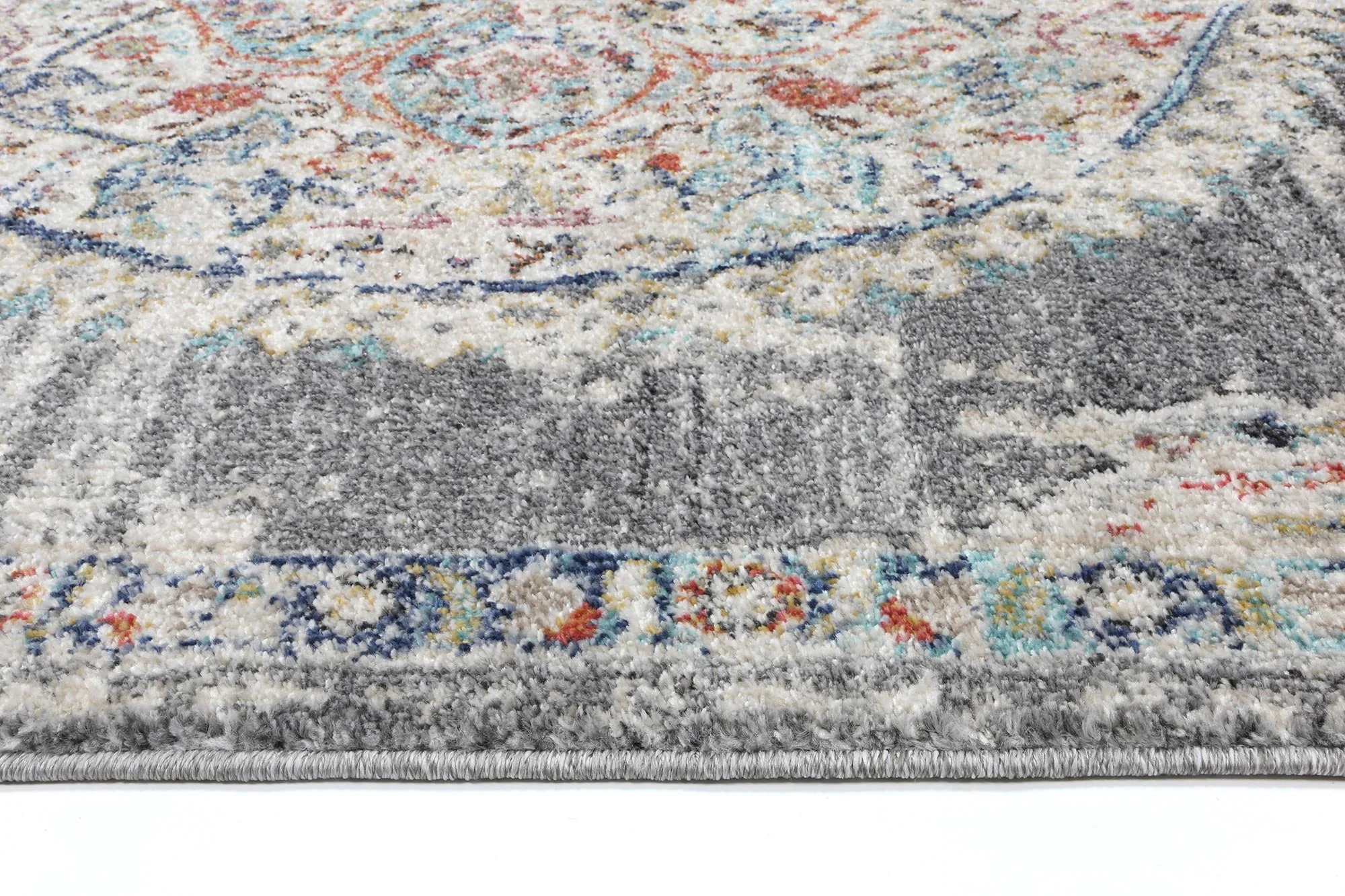 Salsa Hollow Medalion Transitional Grey Rug - Image 6