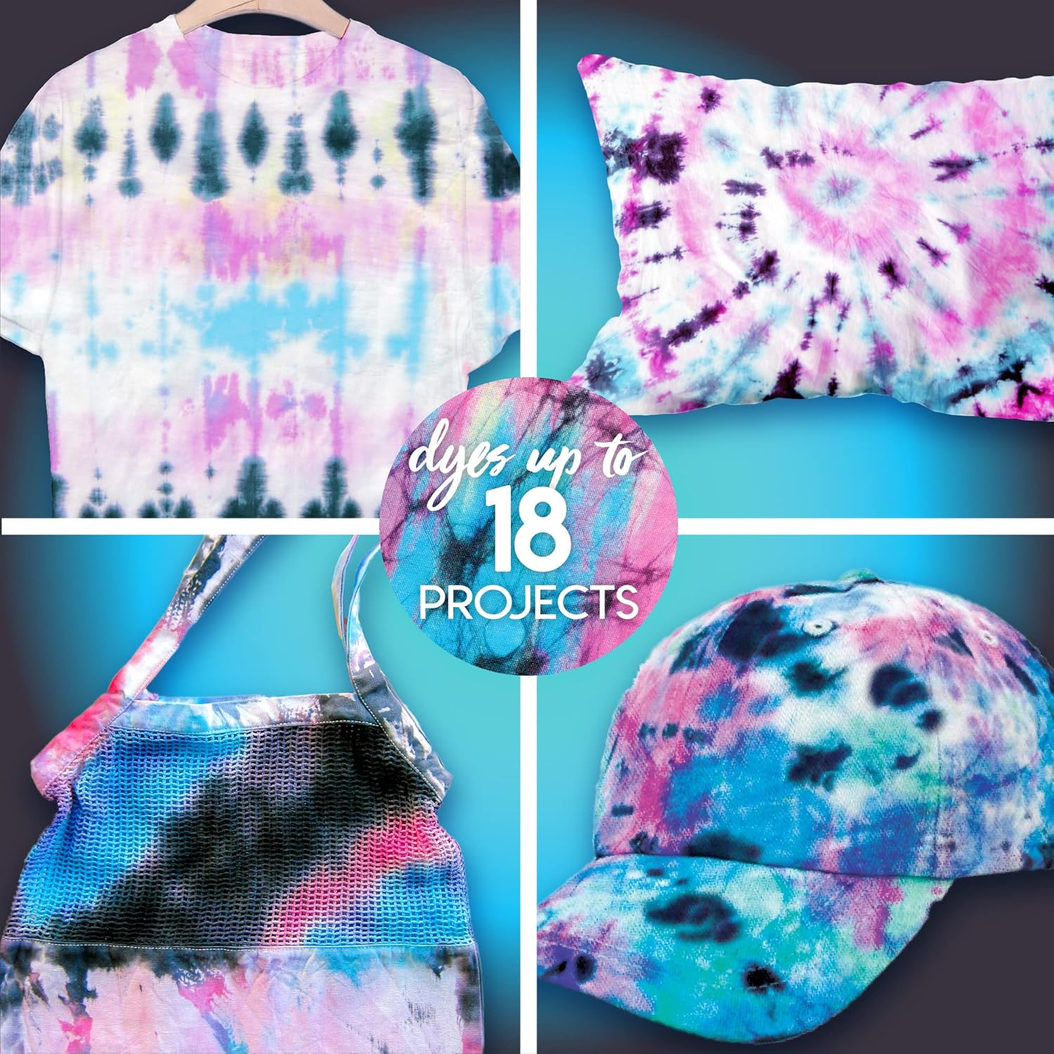 Just My Style Neon Midnight Tie Dye DIY Kit 8 Bottles - Image 5