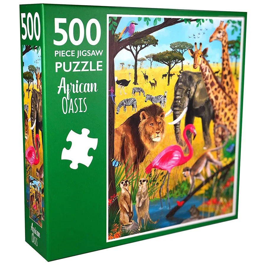 500-Piece Jigsaw Puzzle, African Oasis - Image 3