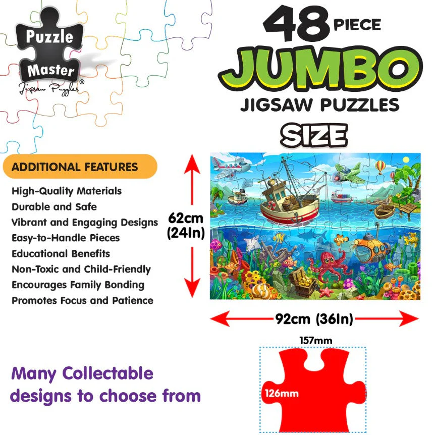 48-Piece Jumbo Floor Jigsaw Puzzle, Fishermans Wharf - Image 5
