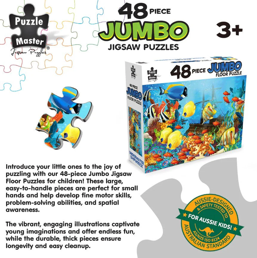 48-Piece Jumbo Floor Jigsaw Puzzle, Underwater Shipwreck - Image 4