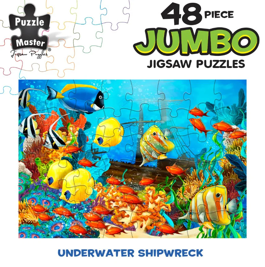 48-Piece Jumbo Floor Jigsaw Puzzle, Underwater Shipwreck - Image 7