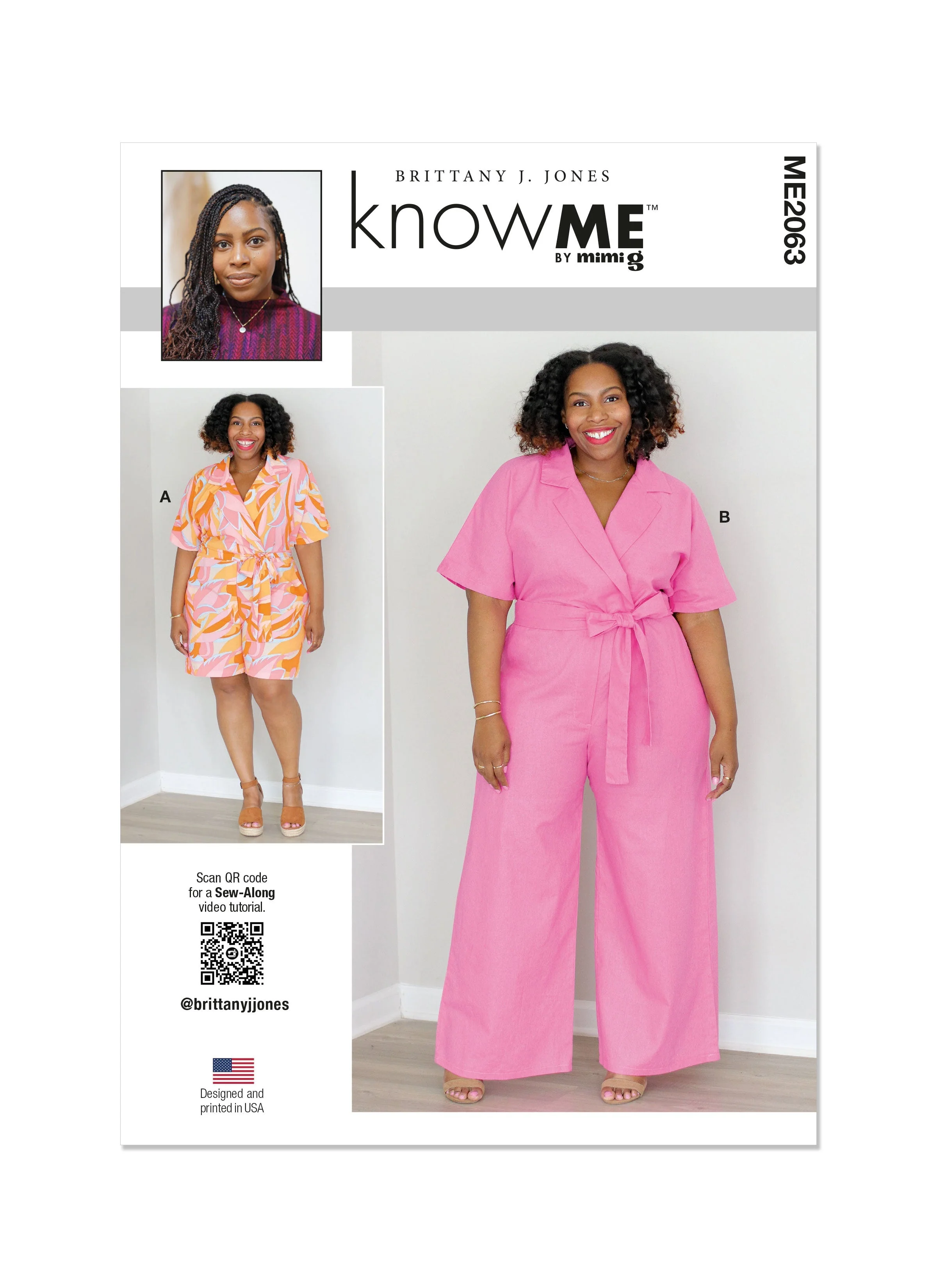 KnowMe Pattern Me2063 Misses' and Women's Romper and Jumpsuit