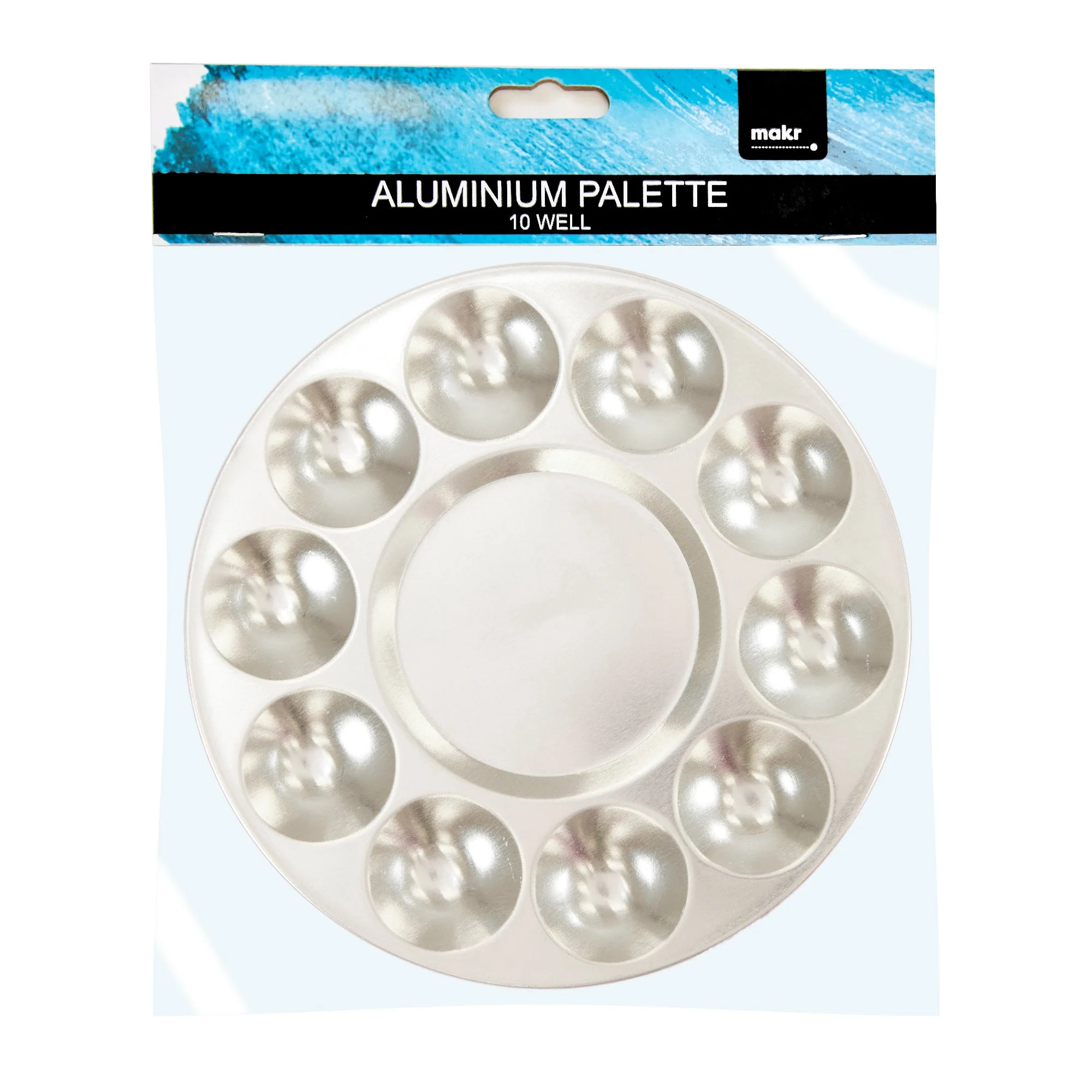 Makr Aluminium Round 10 Well Paint Palette - Image 2