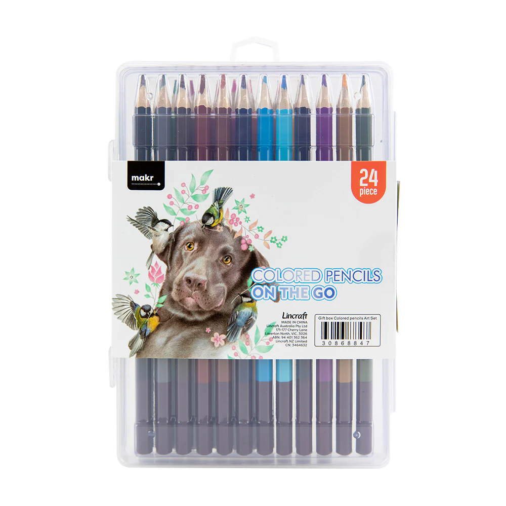 Makr Gift Box Coloured Pencils Art Set - 24pce - Image 2