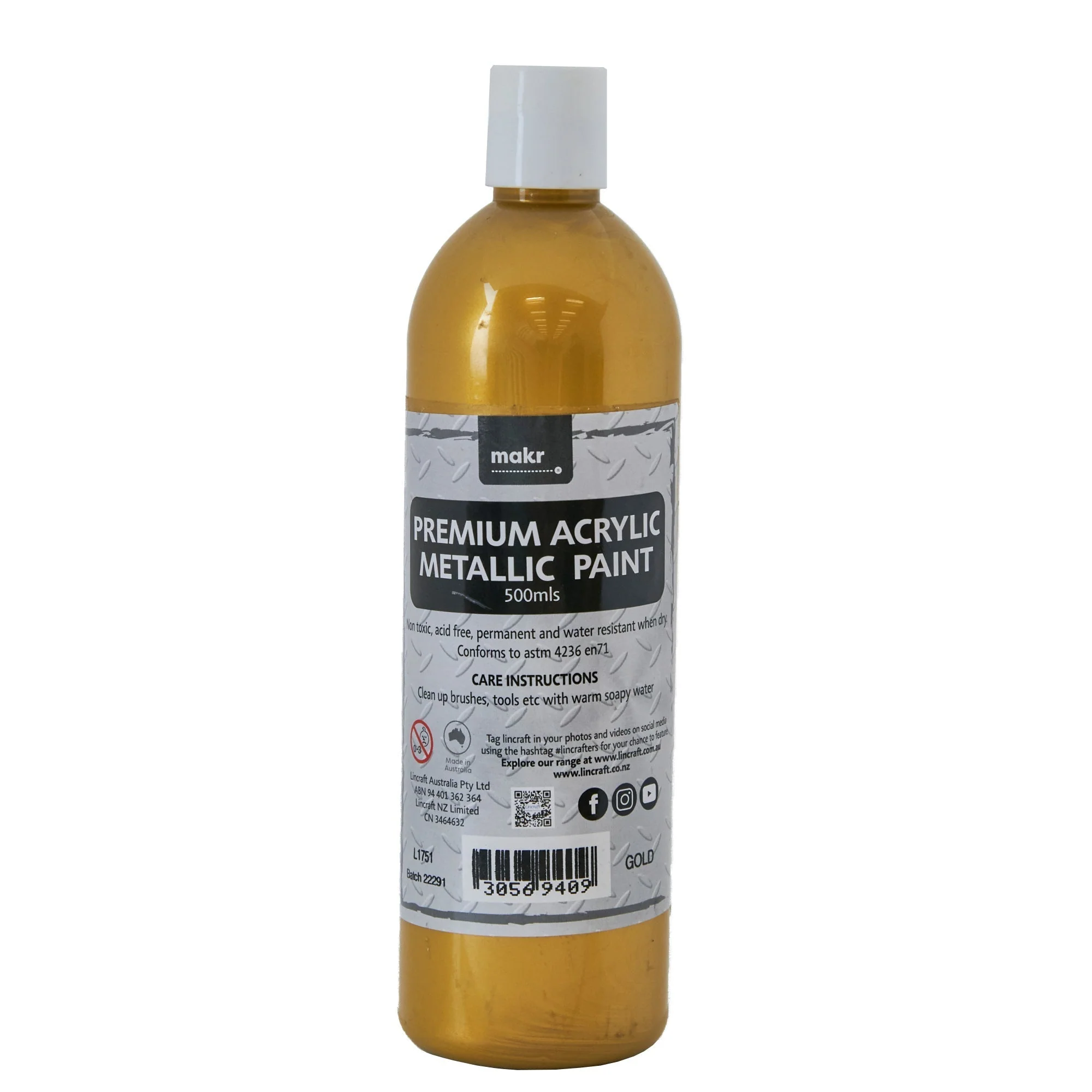 Makr Premium Metallic Acrylic Paint, 500ml - Image 3