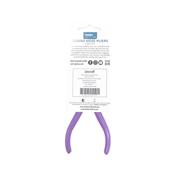 Makr Round Nose Pliers, Purple- 12cm - Image 3