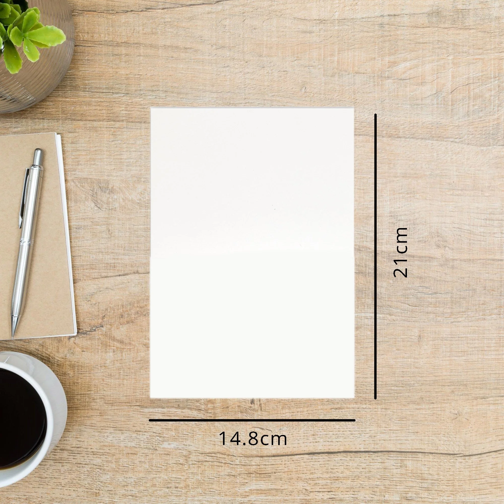 Makr Textured Lightweight Cardstock, White- A5 - Image 4