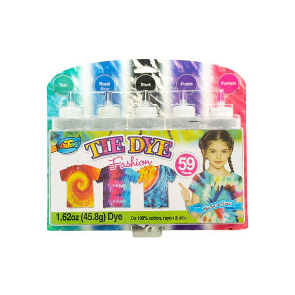 Makr Tie Dye Rainbow Kit, Teal/Royal Blue/Black/Purple/Fuchsia- 5pk - Image 2